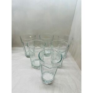 Vintage Libbey Chivalry Rippled Octagon Paneled Iced Tea Glasses Set Of 6